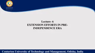 Extension Efforts in Pre-Independence India: Rural Uplift Projects