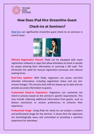 How Does iPad Hire Streamline Guest Check-ins at Seminars?
