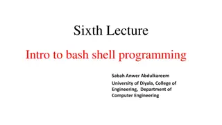Introduction to Bash Shell Programming