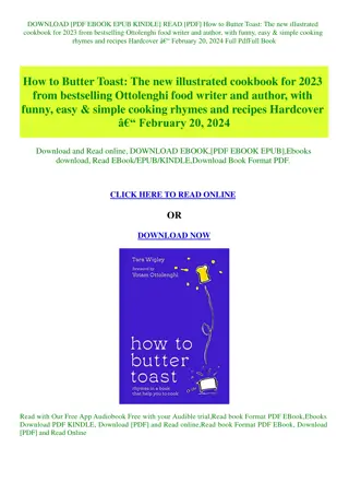 READ [PDF] How to Butter Toast The new illustrated cookbook for 2023 from best