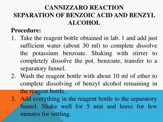 Cannizzaro Reaction: Separation of Benzoic Acid and Benzyl Alcohol