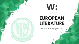 Evolution of European Literature: Greece, Rome, and Beyond