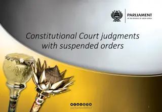 Constitutional Court judgments with suspended orders.