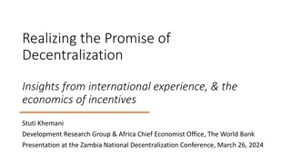 Insights on Decentralization Policies: International Perspectives