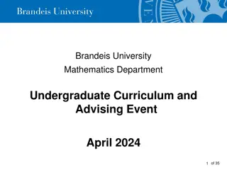 Brandeis University Mathematics Department Events and Programs