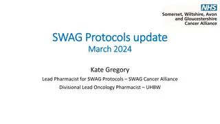 Update on SWAG Protocols and New NICE TA Progress Report