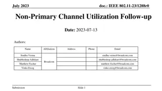 IEEE 802.11-23/1288r0 Bandwidth Utilization Proposal