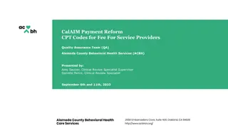 Update on CalAIM Claims Payment Transition for ACBH Providers