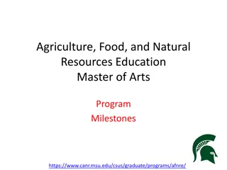 Agriculture, Food, and Natural Resources Education MA Program Overview