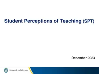 Student Perceptions of Teaching (SPT) Survey Process