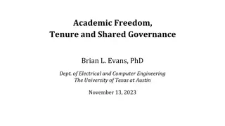 Importance of Academic Freedom, Tenure, and Shared Governance in Higher Education