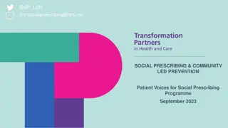 Patient Voices for Social Prescribing Programme Overview