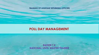 TRAINING OF ASSISTANT RETURNING OFFICERS