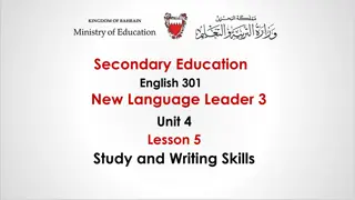 Enhancing Research Skills in English Education: Unit 4 Lesson 5 Study & Writing