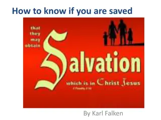 How to know if you are saved