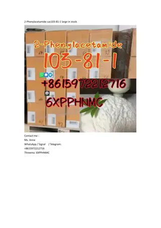 2-Phenylacetamide cas103-81-1 large in stock