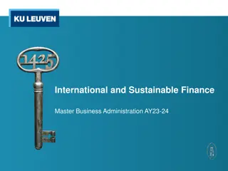 International and Sustainable Finance
