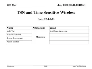 TSN and Time Sensitive Wireless