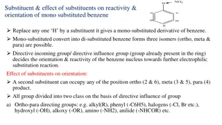 Substituent Effects on Benzene Reactivity and Orientation