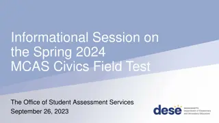 MCAS Civics Field Test Overview for Spring 2024 Session