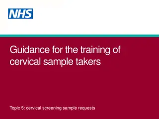 Guidance for the training of cervical sample takers