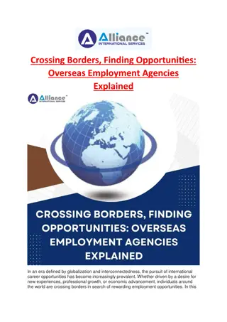 Crossing Borders, Finding Opportunities: Overseas Employment Agencies Explained