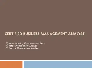 CERTIFIED BUSINESS MANAGEMENT ANALYST