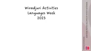 Interactive Wiradjuri Language Activities for NSW Languages Week 2023