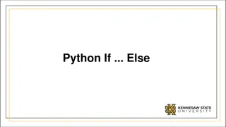 Understanding Python If...Else Statements