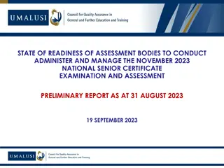 State of Readiness of Assessment Bodies for November 2023 National Senior Certificate Examination