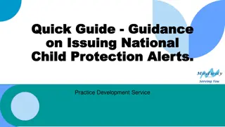 National Child Protection Alerts: Guidance on Practice and Issuance