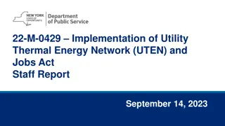 Implementation of Utility Thermal Energy Network (UTEN) and Jobs Act Update