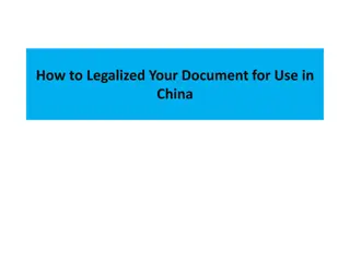 Guide to Legalizing Your Documents for Use in China