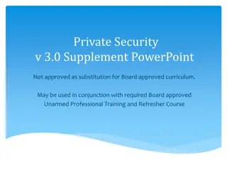 Private Security Training: Law, Regulations, and Civil Liability