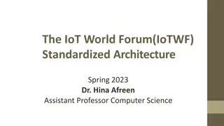 The IoT World Forum Standardized Architecture Overview