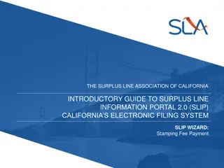 Surplus Line Association of California: Stamping Fee Payment Guide