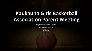 Kaukauna Girls Basketball Association Parent Meeting - September 18th, 2023