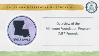 Understanding the Minimum Foundation Program (MFP) Formula