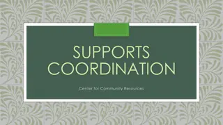 Understanding Supports Coordination for Individuals with Disabilities