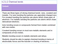 Understanding Ionic and Covalent Bonding in Chemistry