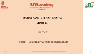 Understanding Continuity and Differentiability in Mathematics for Grade XII