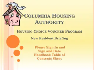 Columbia Housing Authority Housing Choice Voucher Program Handbook Overview