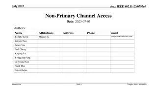 Non-Primary Channel Access in IEEE 802.11-23 Standard