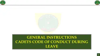 Cadets Code of Conduct During Leave