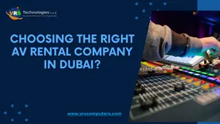 Choosing the Right AV Rental Company in Dubai
