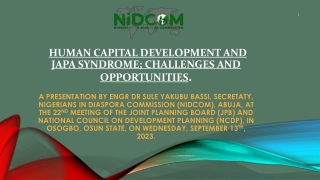 Human Capital Development and Japa Syndrome: Challenges & Opportunities