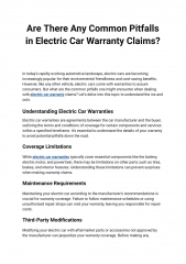 Are There Any Common Pitfalls in Electric Car Warranty Claims