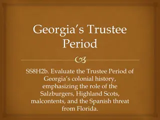 Georgia's Trustee Period: Role of Salzburgers and Highland Scots