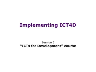 Implementing ICT4D