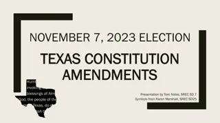 Texas Constitution Amendments Overview - November 7, 2023 Election